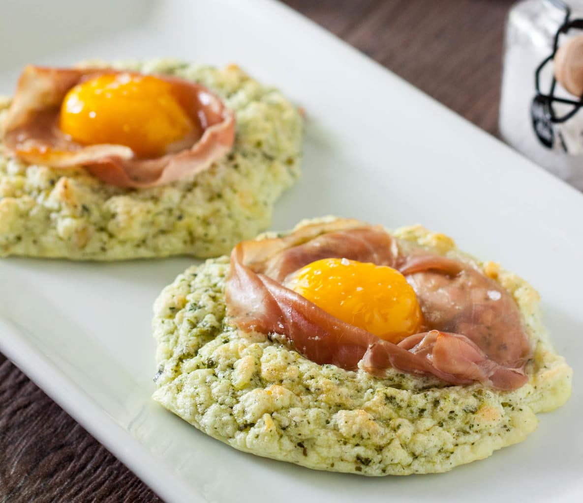 Pesto Prosciutto Cloud Eggs