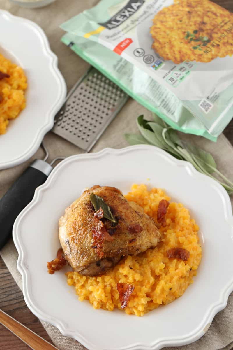 Alexia Low Carb Premium Sides with Prosciutto Sage Chicken Thighs