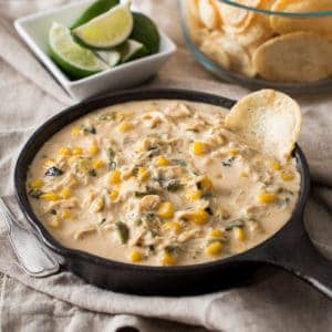 Chicken Corn Queso Dip - Basil And Bubbly