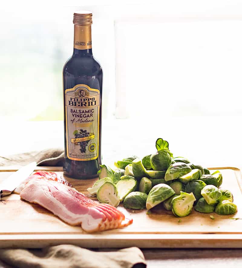 ingredients for bacon wrapped brussels sprouts