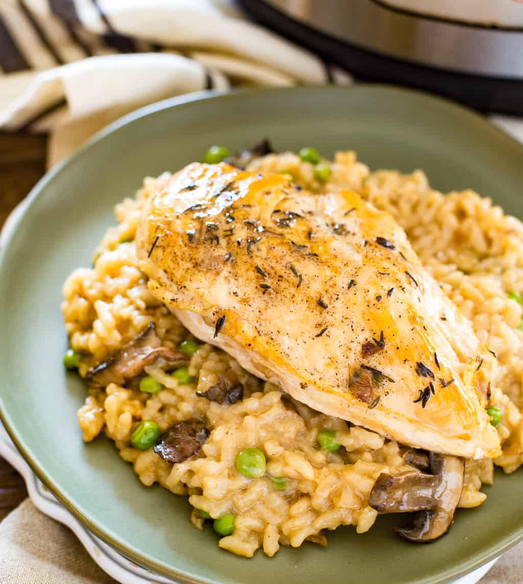 Instant Pot Chicken Risotto - Basil And Bubbly
