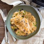 Instant Pot Chicken Risotto from Above