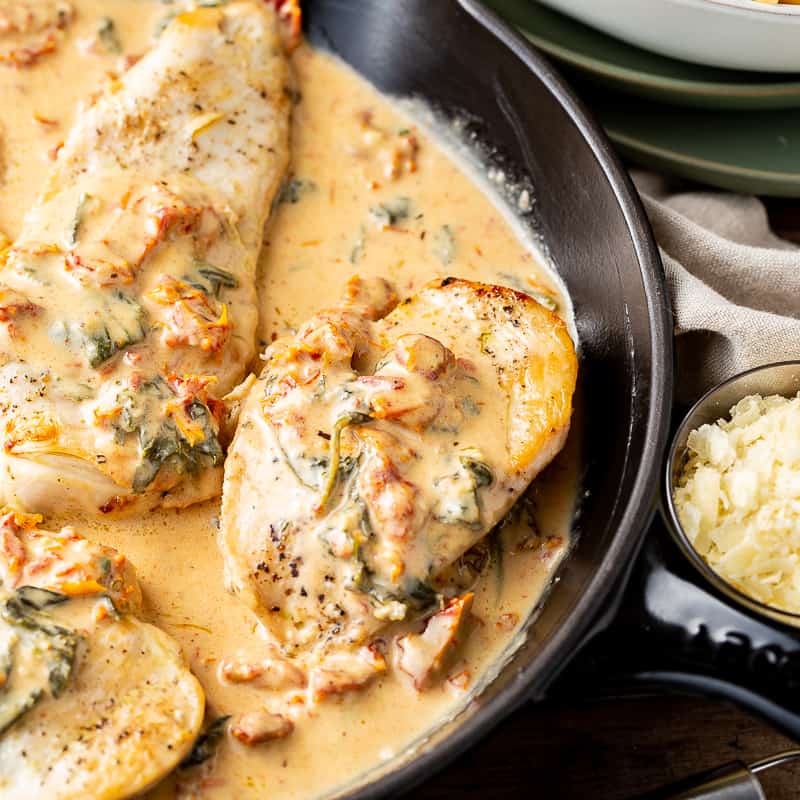Creamy Tuscan Chicken - Basil And Bubbly